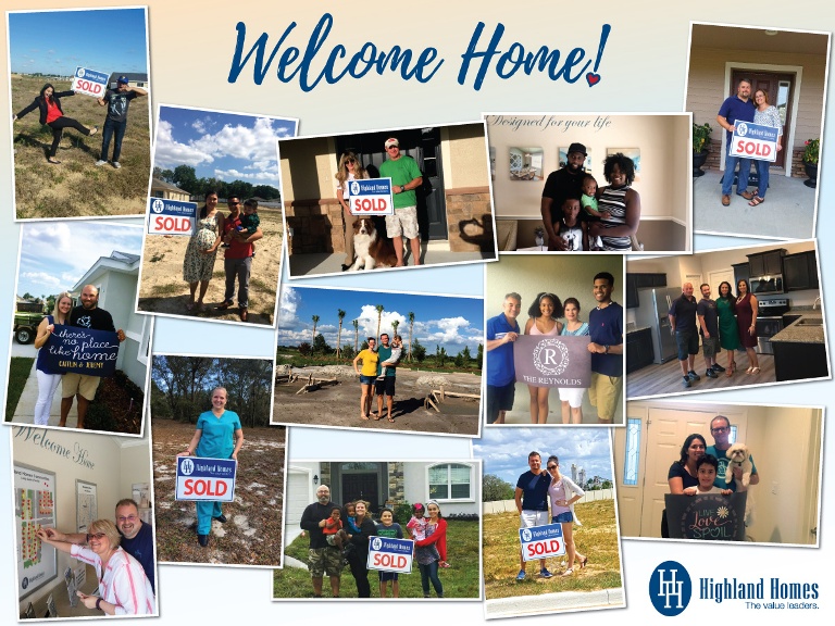 Congrats to new Highland Homes' owners in 2017!