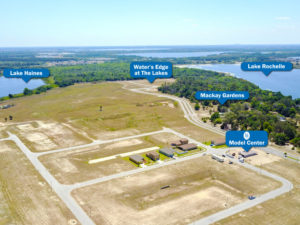Aerial view of new homes in Lake Alfred, FL