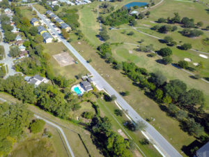 Aerial of new townhomes in Sarasota, FL