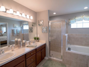 Master Bath at the Parker model home at Summercrest