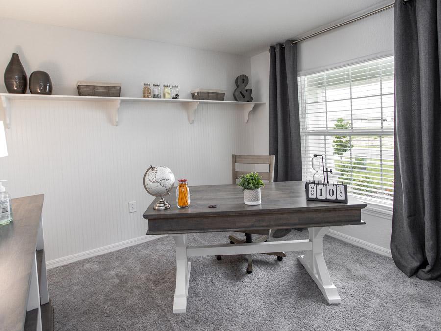 A home office in a Davenport FL new home at Geneva Landings