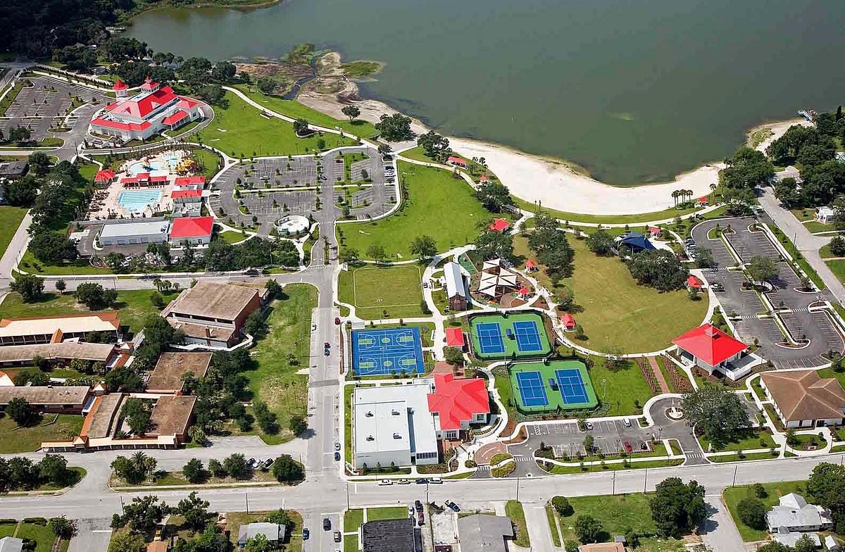 Aerial photo of Lake Eva Park in Haines City, FL