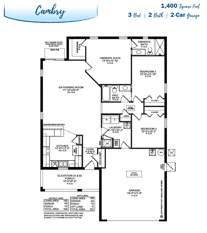 Cambry Home Floor Plan at Highland Meadows in Davenport, FL