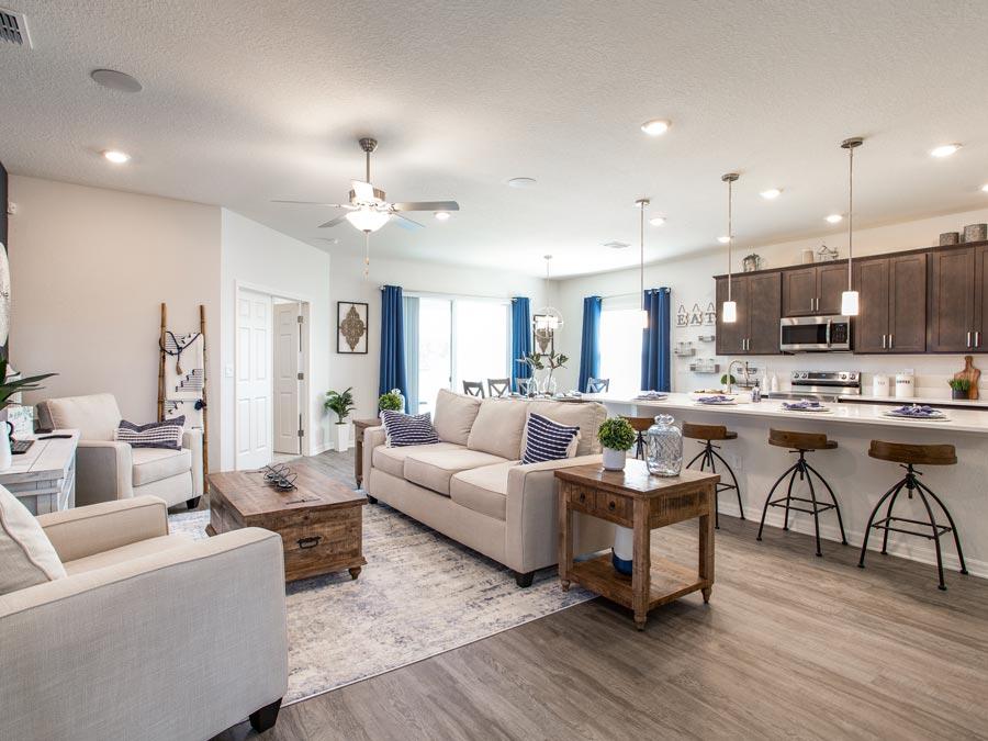 Professionally-selected colors and features in a new construction home in Florida by Highland Homes