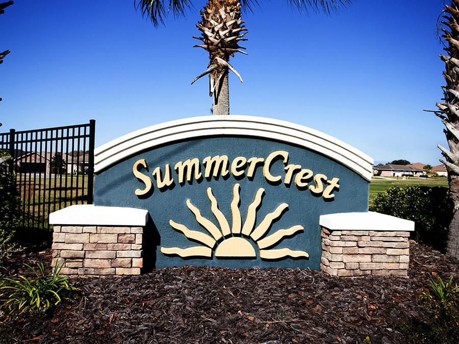 Gated entry at Summercrest in Ocala
