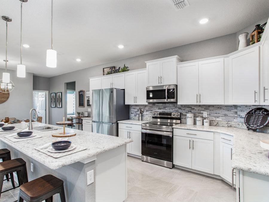 Kitchen in the new Treymont model home in Lakeland